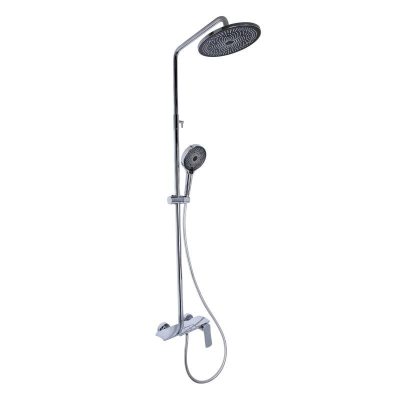 Душевая система из латуни Qtap Slavonice на три потребителя (с изливом) QTSLA111CRM45904 Chrome Харьков - изображение 1