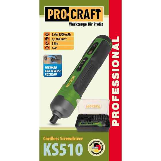 Аккумуляторная отвертка Procraft KS510 Коломыя