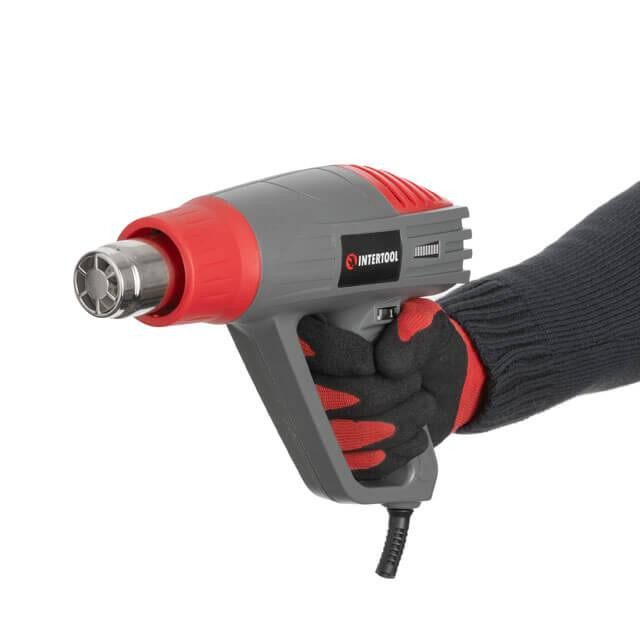Фен будівельний INTERTOOL DT-2420, 2,0 кВт, 3 режими, 60-600 °C, 300-500 л/хв - фен для щоденних завдань Львів - фото 7