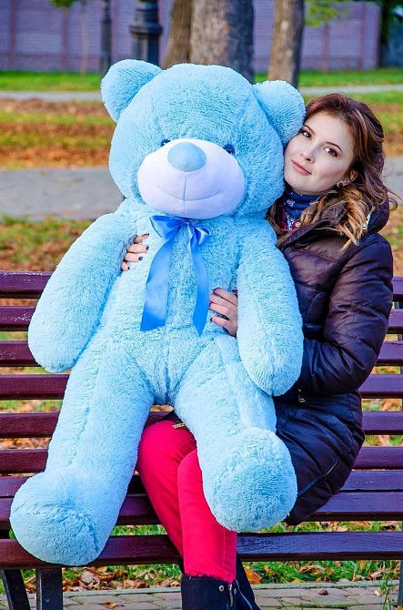 Мягкая игрушка Подарок плюшевый мишка, Плюшевый медведь Рафаэль 120 см Голубой Тернополь - изображение 1