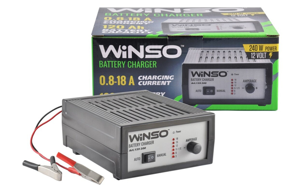 Зарядное устройство АКБ Winso 12V, 18А Київ - фото 1