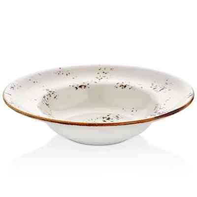 Тарелка By Bone Harmony Elegance для пасти з піднятим бортом 25 см (HA-EL-ZT-25-CK) Винница