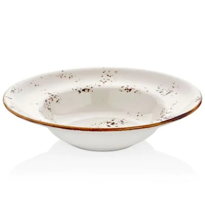 Тарілка By Bone Harmony Elegance для пасти з піднятим бортом 25 см (HA-EL-ZT-25-CK) Вінниця - фото 1