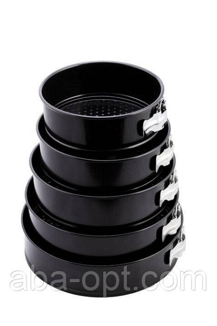 Форма антипригарная разъёмная круглая Ø 26 \ 24 \ 22 \ 20 \ 18 Н 7 см (Набор 5 шт).Aba-Opt Одесса - изображение 1