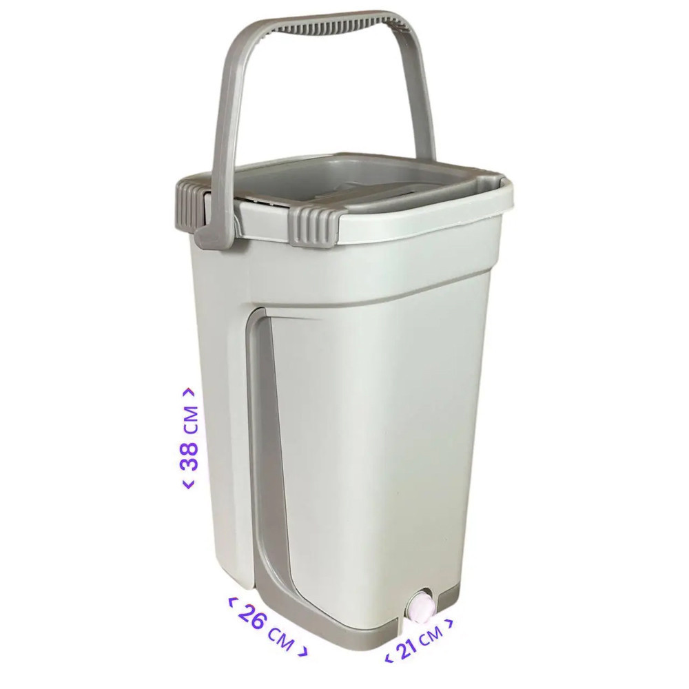 Швабра с отжимающим ведром 12 литров R1 швабра лентяйка с ведром Одесса - изображение 2