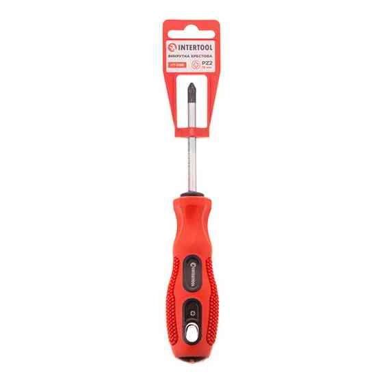 Викрутка хрестова, PZ2×75 мм, Cr-V INTERTOOL VT-3158 Київ