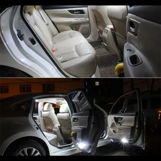 Светодиодные лампы T10 W5W для авто 2 шт, белые Киев