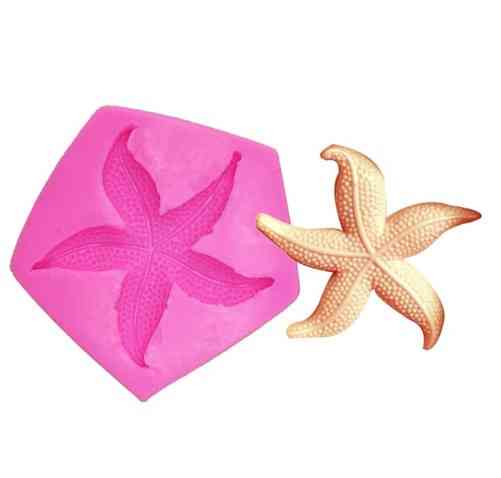 Молд силиконовый Морская звезда 55 мм розовый Киев