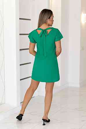 Платье летнее с воланами на плечах Fiesta 46-48, Зеленый Киев