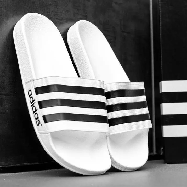 Шлёпанцы Тапочки Adidas Сланцы Адидас Белые Женские (размеры: 36,37,38,39,40) Днепр - изображение 7