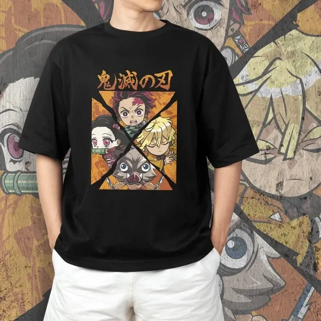 Футболка чоловіча з  принтом Клинок, рассекающий демонов Герои Розмір 48 Anime0360 Дніпро - фото 3