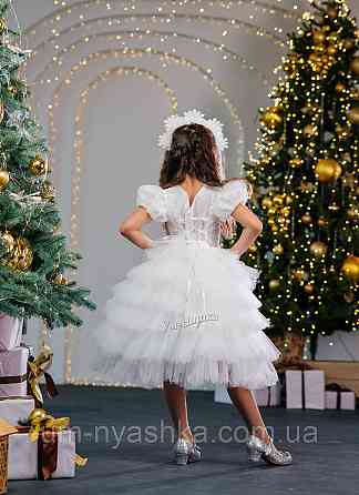 Платье Белое нарядное с блестками для девочки Кривой Рог