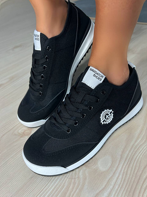 Кросівки жіночі Navigator 3241-1 з текстилю з емблемою чорні, 37, 24 см Київ - фото 19