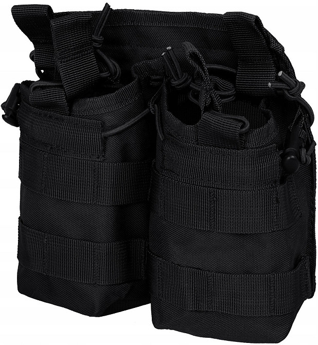 Тактический двойной Подсумок под магазины АК/М4/М16 с системой Molle Mil-Tec от Sturm (13497002) Black Нововолынск - изображение 2