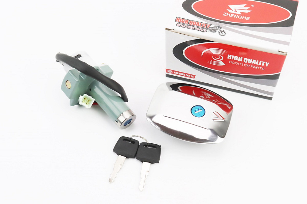 Замки к-кт (запалювання, кришка бака прямокутна) 125J Київ - фото 1