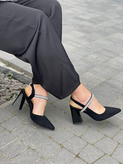 Meideli Жіночі босоніжки чорні із закритим носком літні з еко-замші MEIDELI -1 р. 36-40 Коломыя - изображение 9