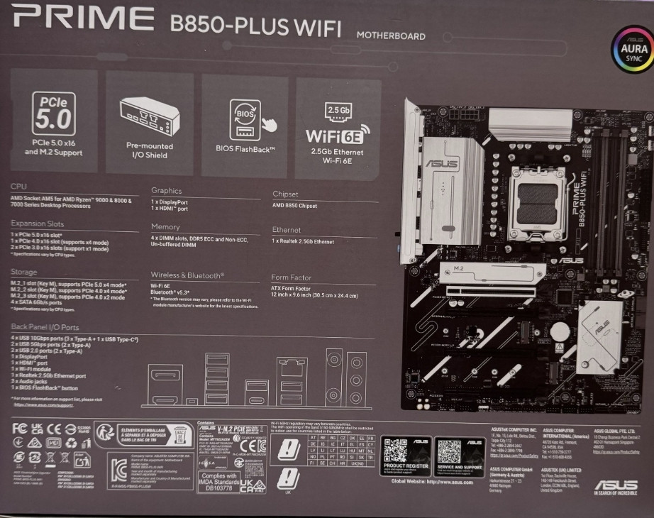 Asus Prime b850 WiFi Нова материнська плата. Київ - фото 1