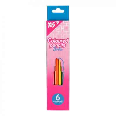 Олівці кольорові Yes 6 кольорів Barbie рожевий (290727) Вінниця
