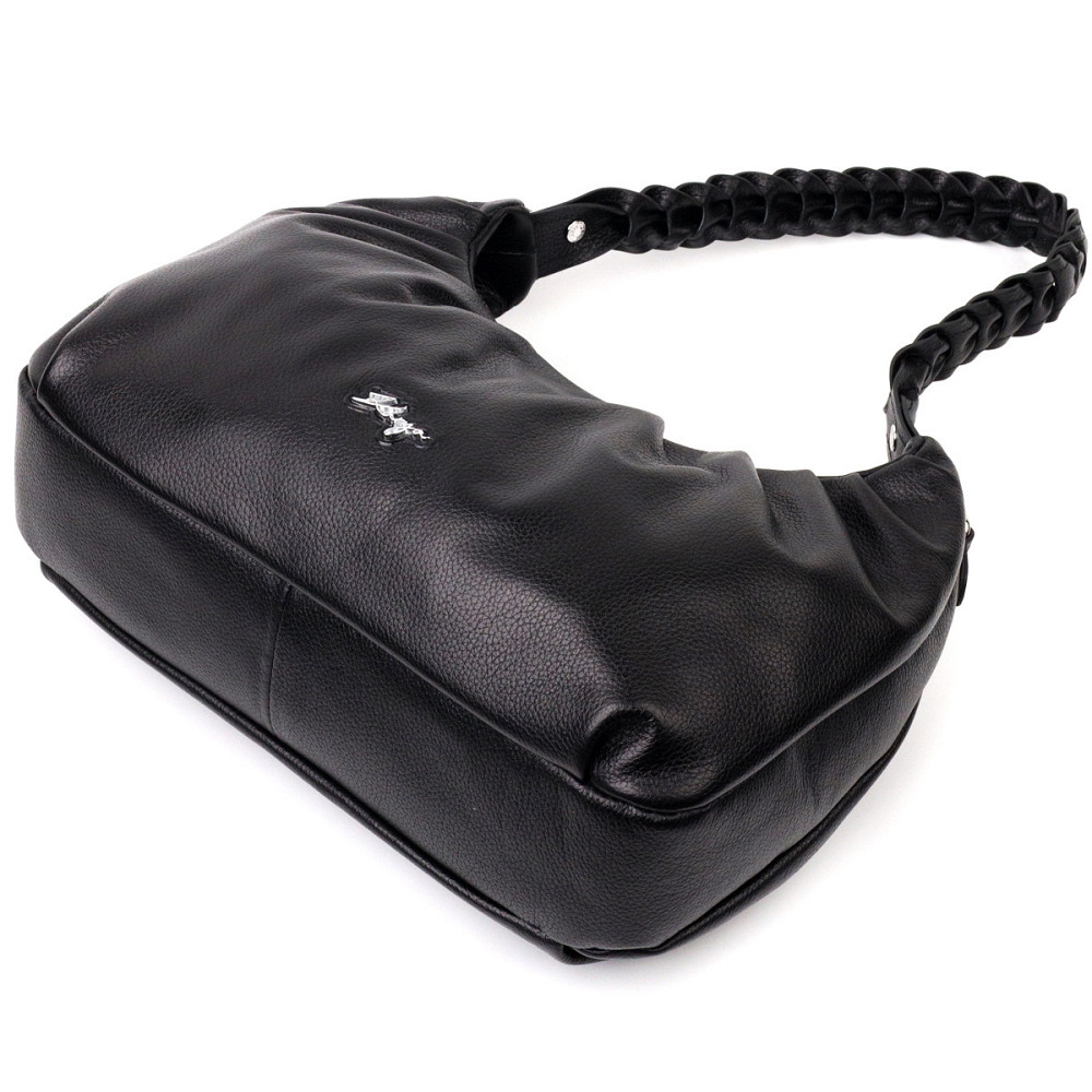 Качественная женская сумка багет KARYA 20838 кожаная Черный Киев - изображение 6