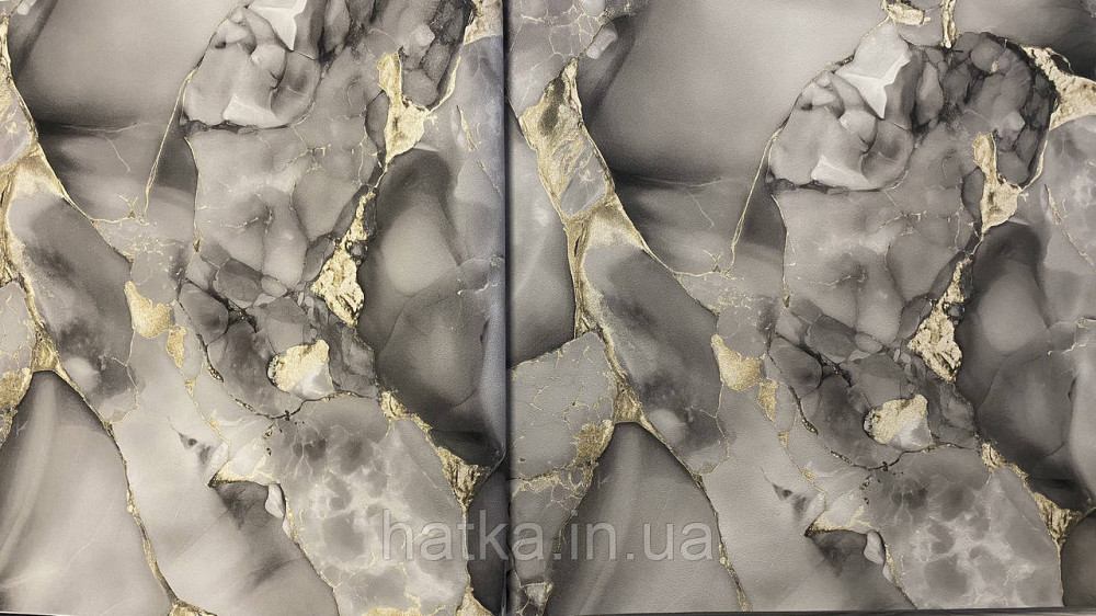 Обои метровые виниловые на флизелине A.S.Creation Elite of Shades1.06x10 под мрамор серый золото 78657-2 Киев - изображение 1