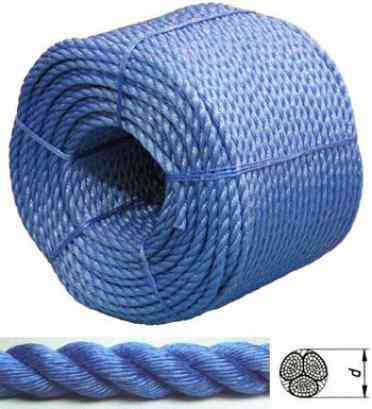 Веревка 8Мм 200М/Polyster Double Wisted Rope "Blue Color" Дніпро
