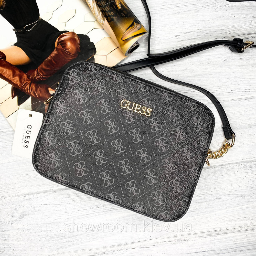 Женская стильная сумка на плечо Guess (4425) grey Киев - изображение 2