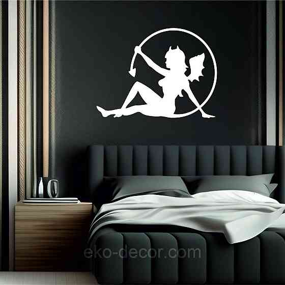 Декоративное настенное Панно «Дьяволица», Декор на стену 90*67 см, Белый Киев