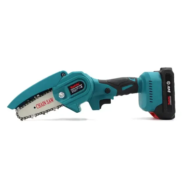 Акумуляторна ланцюгова міні-пила CHAIN SAW 6'' KRAFFTEC (6 дюймів, 2 АКБ, шина, ключ, викрутка, зарядка) Одеса - фото 2