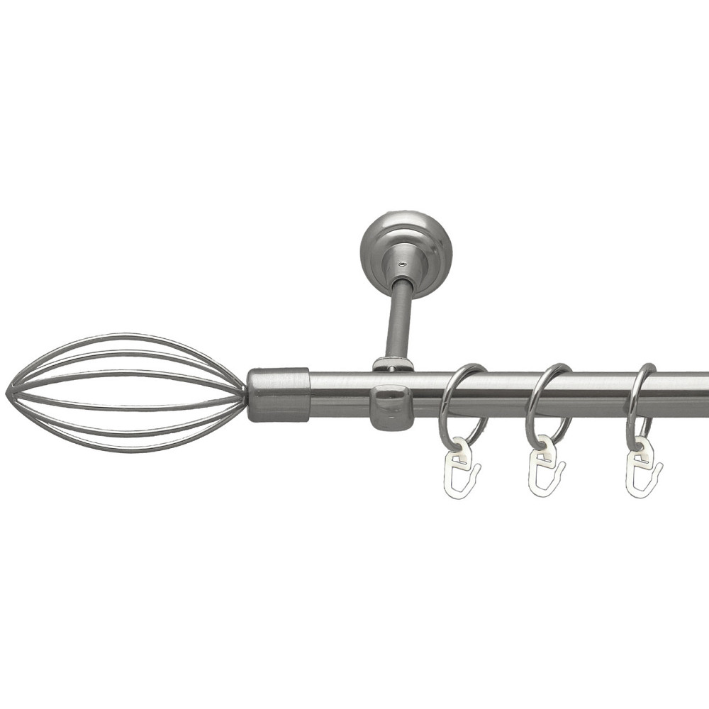 Карниз Orvit Мікс металевий однорядний відкритий Нержавіюча Сталь 19 мм 200 см (00-00015971) Львів - фото 1