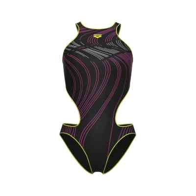 Купальник Arena One Stream Swimsuit 008953-560 чорний, рожевий 42 (3468337505570) Вінниця