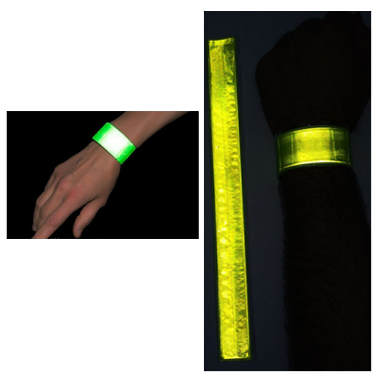 Светоотражающий браслет, фликер, катафот, самозакрывающийся на руку, ногу 10 шт Feel Fit Желтый 30 с Бровары - изображение 2
