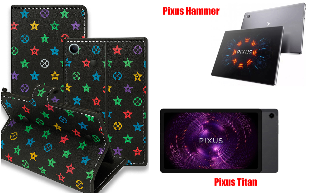 Книжка-трансформер для планшета Pixus Hammer, Pixus Titan, колір Black Lyi Black Київ - фото 1