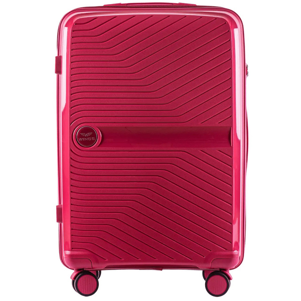 Чемодан полипропиленовый WINGS 181-04 средний 68 см красный Киев - изображение 2