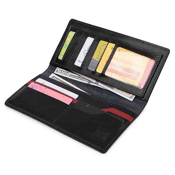 Оригінальне шкіряне портмоне унісекс GRANDE PELLE 11513 Чорний Київ