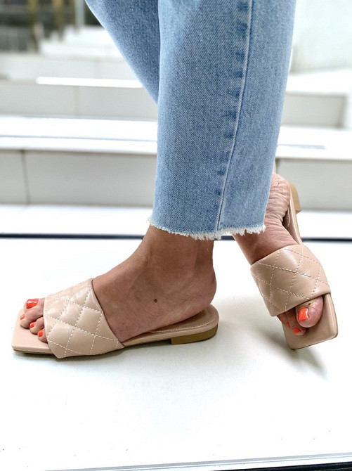 Stilli Модні шльопанці жіночі, штучна шкіра, бежеві на низькому ходу STILLI L109-2 р. 36, 37, 3 Коломыя - изображение 6