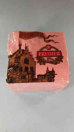 Салфетка  100лист Премьер  Малиновый (10 пачка) Харьков