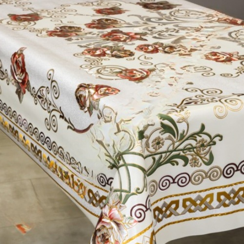 Скатертина 1,2*1,5м ПВХ карбована на тканинній основі Преміум 10 шт/уп 007 A-S Bona Domus Житомир