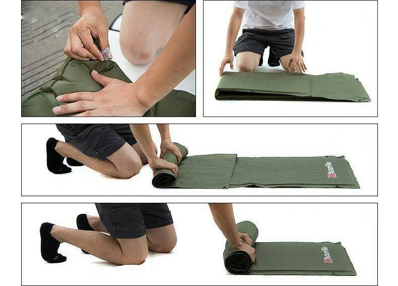 Килимок самонадувний з подушкою Naturehike NH15Q002-D, 25мм, блакитний Киев - изображение 3