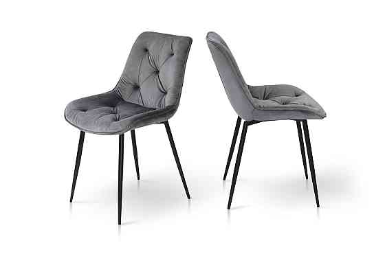 Стілець Прадо чорний/ велюр сірий Київ