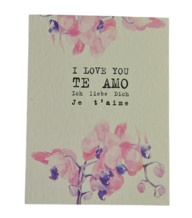 Міні листівка "Te amo" 10х7,5 см Рівне