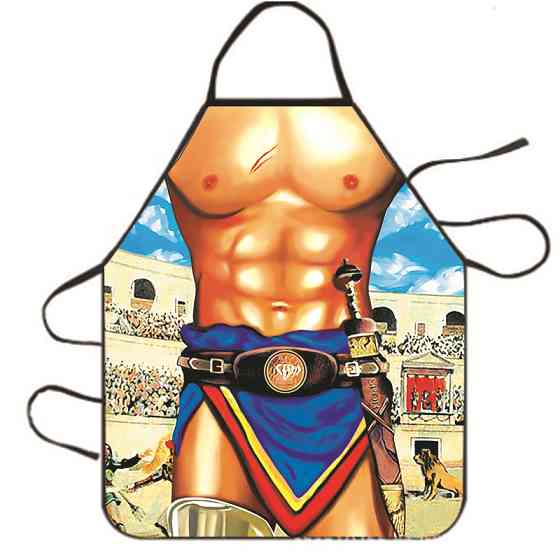 Мужской фартук с принтом гладиатора 75 на 60 см разноцветный Киев