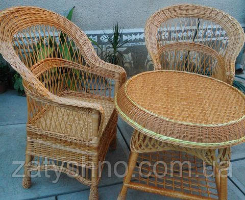 Дачні та садові плетені меблі з лози Київ - фото 3
