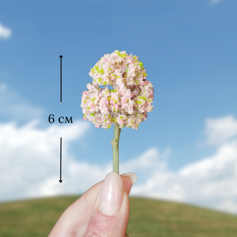 Цветущие деревья 6-7 см для макета, диорамы, миниатюры, мини-сада, минкроланшафта, моделирования. Одесса - изображение 2