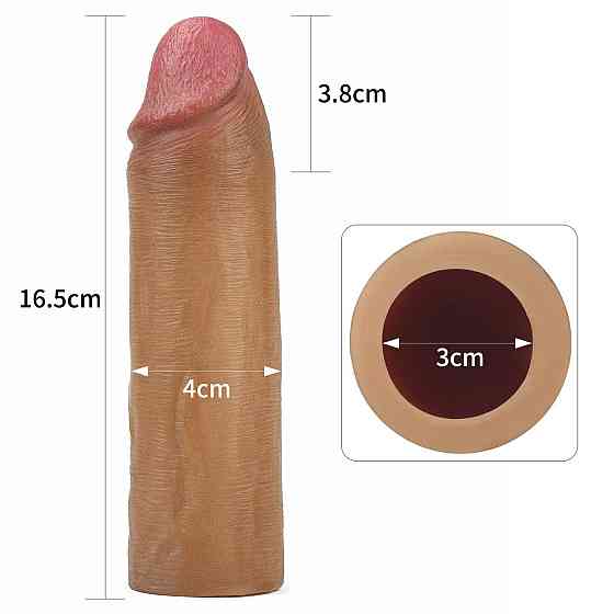 Насадка подовжуюча ADD 1 SILICONE EXTENDER Brown Sex Aura Київ