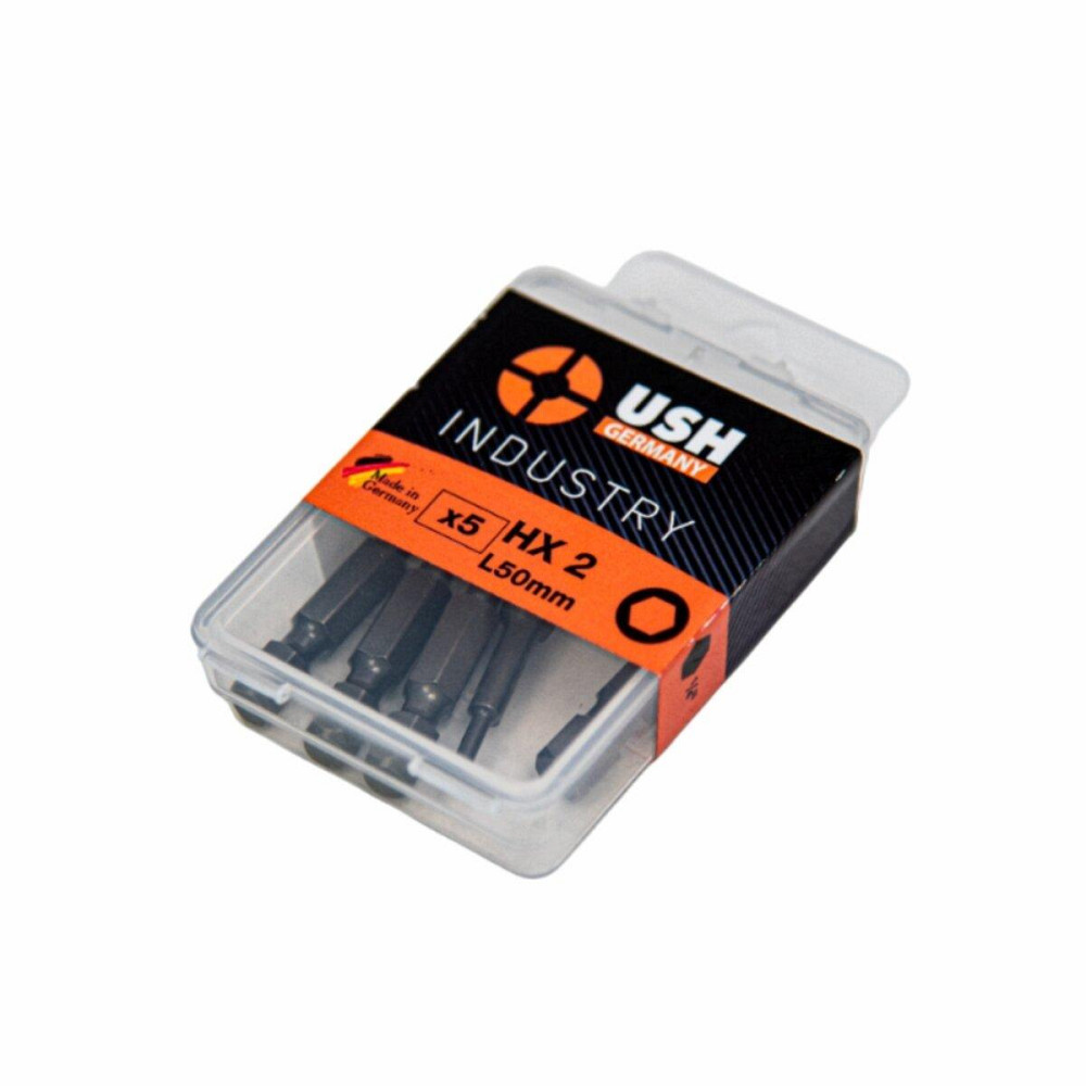 Насадка викруткова USH Industry "тонке жало" HEX SW 2 x 50 мм подовжена Уп. 5 шт. Одеса - фото 2