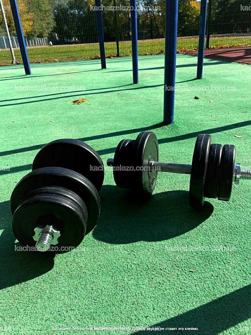Гантелі набірні 2 по 13 кг з ABS покриттям хром грифи Гантелі, гирі, штанги і диски бітумні Київ - фото 1