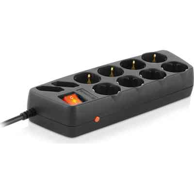 Мережевий фільтр живлення REAL-EL REAL-EL RS-10 Protect, 5m, black (EL122300040) Вінниця