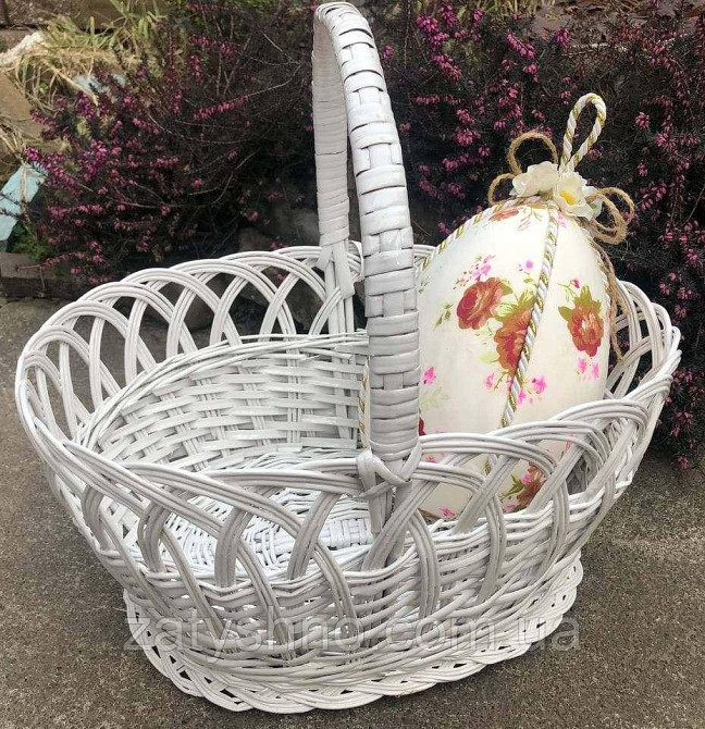 Корзина плетеная белая на паску Киев - изображение 1