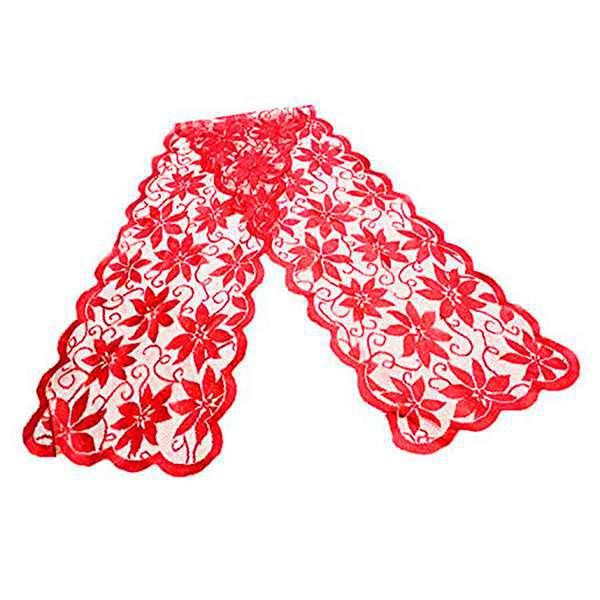 Новогодняя скатерть дорожка 180 на 33 см красный Киев - изображение 5