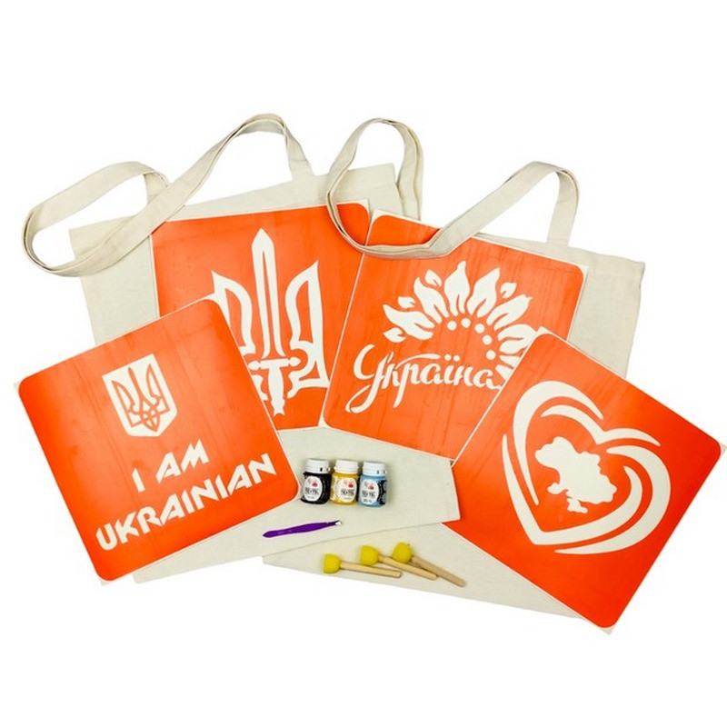 Набор для творчества «Экосумка бязь Карта Украины, Украина цветущая» bag-b-n080-n058 Винница - изображение 1
